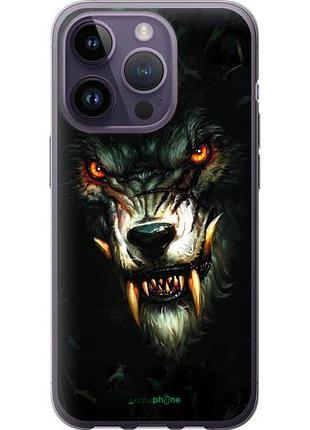 Чехол на iphone 14 pro дьявольский волк "833u-2646-10746"