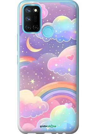 Чехол на realme c17 облака и радуга риалми с17