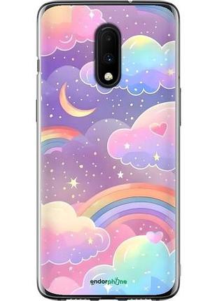 Чехол на oneplus 7 облака и радуга 1+ 7