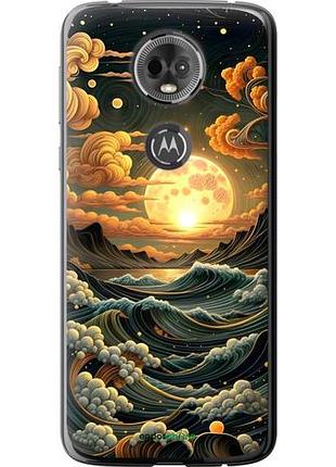 Чехол на motorola moto e5 plus арт волны моторола мото е5 плюс