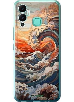 Чехол на infinix hot 12 play арт волны инфикс хот 12 плей