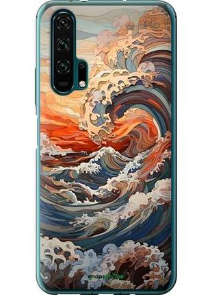 Чехол на huawei honor 20 pro арт волны хуавей хонор 20 про