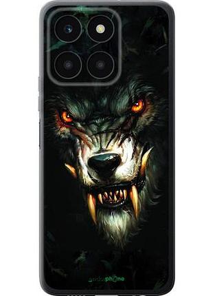 Чехол на huawei honor x6a дьявольский волк "833u-3340-10746"