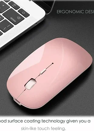 Беспроводная светодиодная мышь uiosmuph q5 bluetooth rose gold 6