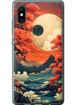 Чехол на xiaomi mi mix 2s природа японии сяоми ми микс 2с