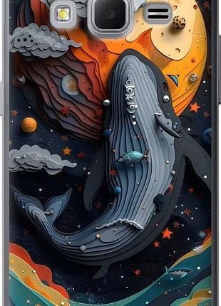 Чохол на samsung galaxy core prime g360h кіт у космосі