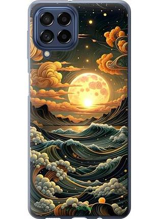 Чехол на samsung galaxy m53 m536b арт волны самсунг м53 м536б