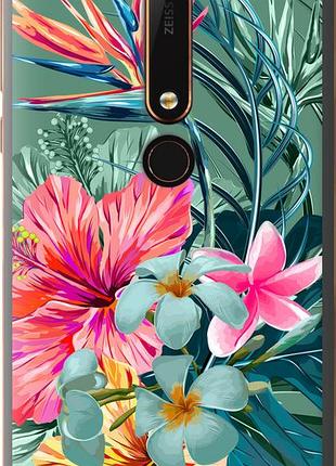 Чохол на nokia 6 2018 тропічні квіти v1 "4667u-1386-10746"