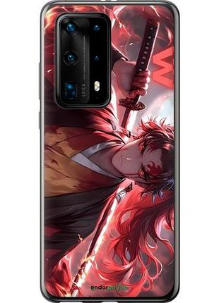 Чехол на huawei p40 pro plus аниме самурай хуавей п40 про плюс