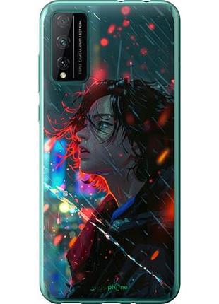 Чехол на huawei honor play 4t pro ночные огни "6096u-1914-10746"