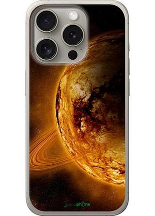 Чехол на iphone 15 pro жёлтый сатурн "170u-3096-10746"