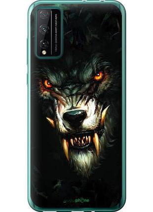 Чехол на huawei honor play 4t pro дьявольский волк "833u-1914-10746"