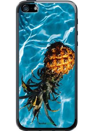 Чехол на iphone 5 ананас на воде "4384u-18-10746"