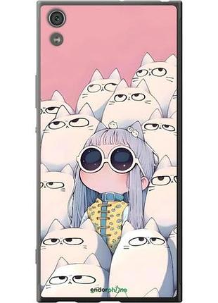 Чехол на sony xperia xa1 ultra g3212 милая девочка и коты сони эксперия ха1 ультра г3212