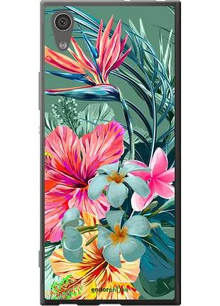 Чехол на sony xperia xa1 g3112 тропические цветы v1 "4667u-964-10746"