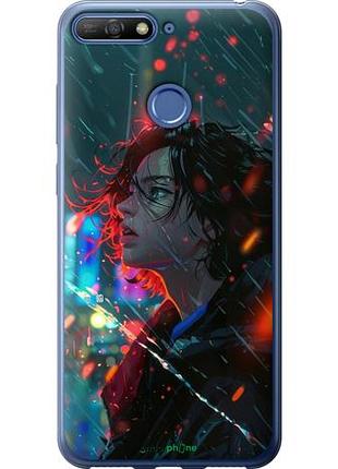 Чехол на huawei honor 7a pro ночные огни "6096u-1440-10746"