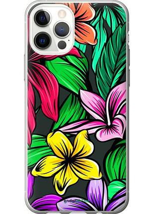 Чехол на iphone 12 pro тропические цветы 1 "4753u-2052-10746"