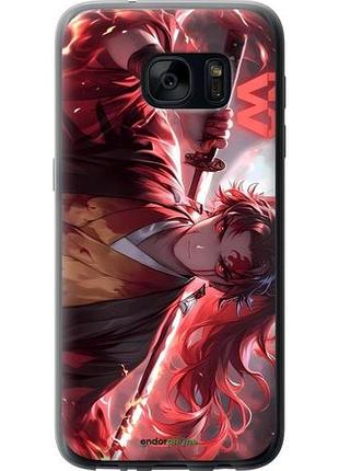 Чехол на samsung galaxy s7 g930f аниме самурай самсунг с7 г930ф
