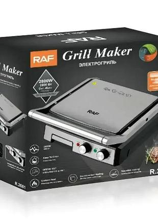 Гриль контактный 2800вт bbq raf r2681/ 7266 (4шт/ящ)