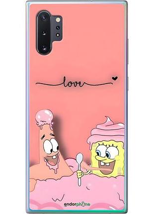 Чехол на samsung galaxy note 10 plus спанч боб, sponge bob самсунг ноут 10 плюс