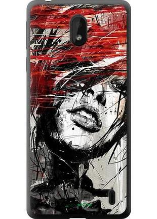 Чехол на nokia 1 plus лицо девушки "1162u-1677-10746"