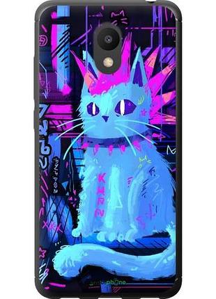 Чехол на meizu m6 кот панк