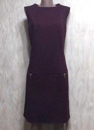 Стильное платье сарафан бордовое marks&spencer р.52 4