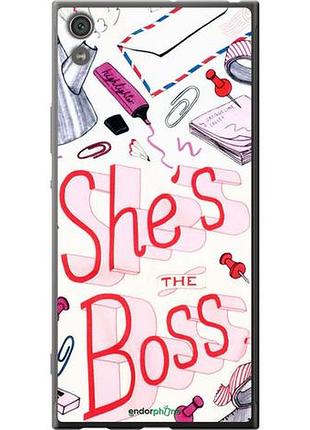 Чехол на sony xperia xa1 ultra g3212 she's the boss "4254u-1237-10746"