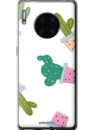 Чехол на huawei mate 30 pro кактусы в горшочках "3968u-1796-10746"