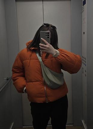 Куртка-пуфер женская s bershka осень