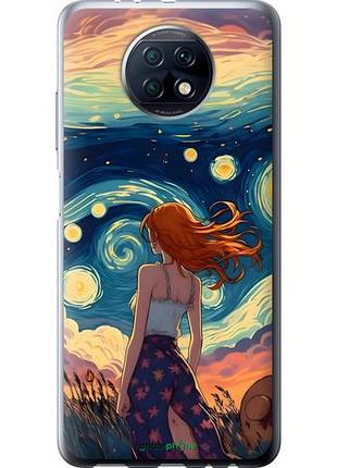 Чохол на xiaomi redmi note 9t дівчина арт