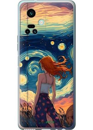 Чехол на tecno camon 19 pro (ci8n) девушка арт текно камон 19 про (си8n)