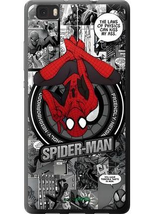 Чехол на huawei ascend p8 lite человек паук, spiderman хуавей асценд п8 лайт