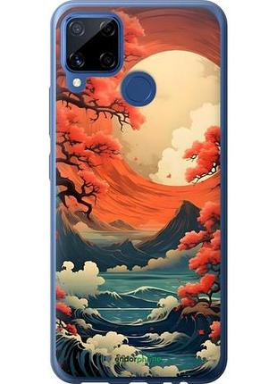 Чехол на realme c15 природа японии риалми с15