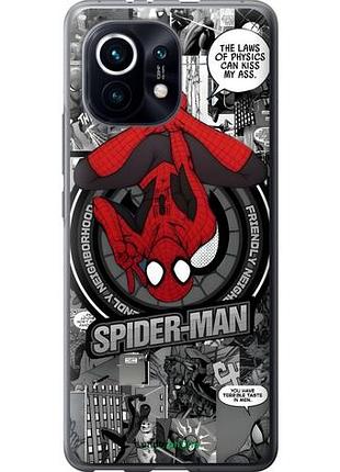 Чехол на xiaomi mi 11 человек паук, spiderman сяоми ми 11