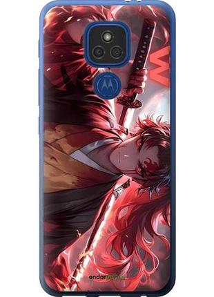 Чехол на motorola e7 plus аниме самурай моторола е7 плюс
