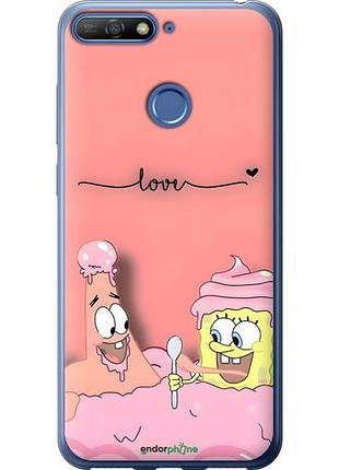 Чехол на huawei honor 7a pro спанч боб, sponge bob хуавей хонор 7а про
