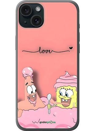 Чехол на iphone 15 plus спанч боб, sponge bob айфон 15 плюс