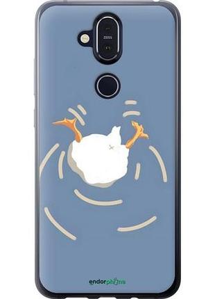 Чехол на nokia 8.1 смешная утка, гусь нокиа 8.1