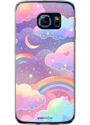 Чехол на samsung galaxy s6 edge g925f облака и радуга самсунг с6 эдж г925ф