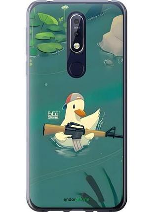 Чехол на nokia 7.1 уточка с автоматом нокиа 7.1