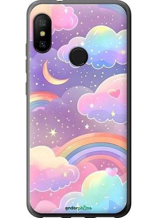 Чехол на xiaomi redmi 6 pro облака и радуга сяоми редми 6 про