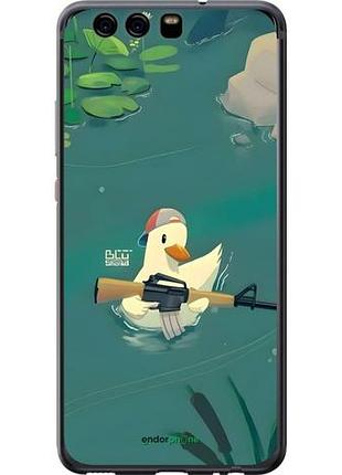Чехол на huawei p10 уточка с автоматом хуавей п10