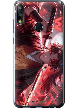 Чохол на asus zenfone max pro m2 zb631kl аніме воїн