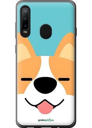 Чехол на samsung galaxy a8s забавный корги самсунг а8с