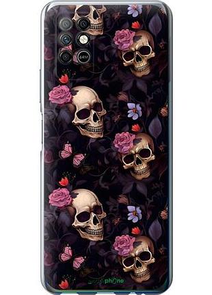 Чехол на infinix note 8 черепа и розы инфикс ноут 8