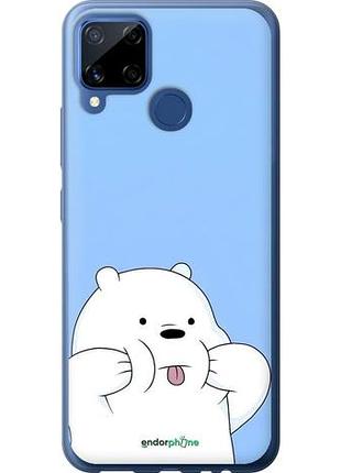Чехол на realme c15 милый мишка риалми с15