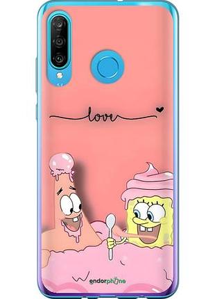 Чехол на huawei p30 lite спанч боб, sponge bob хуавей п30 лайт