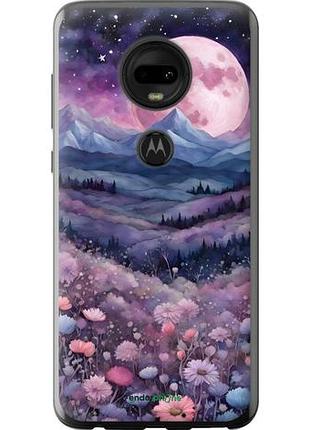 Чохол на motorola moto g7 ніч місяць арт