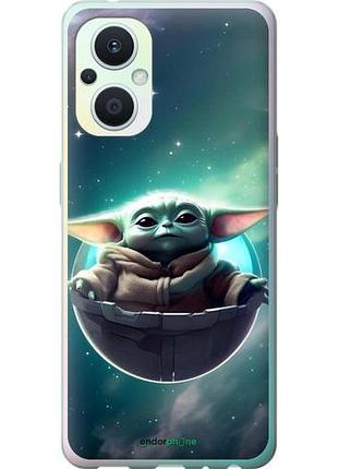 Чехол на oppo reno8 lite малыш йода, грогу оппо рено8 лайт